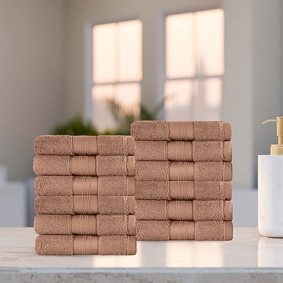 SUPERIOR® Aria Collection | 100% Turkish Cotton 12-pc. Quick Dry Washcloth