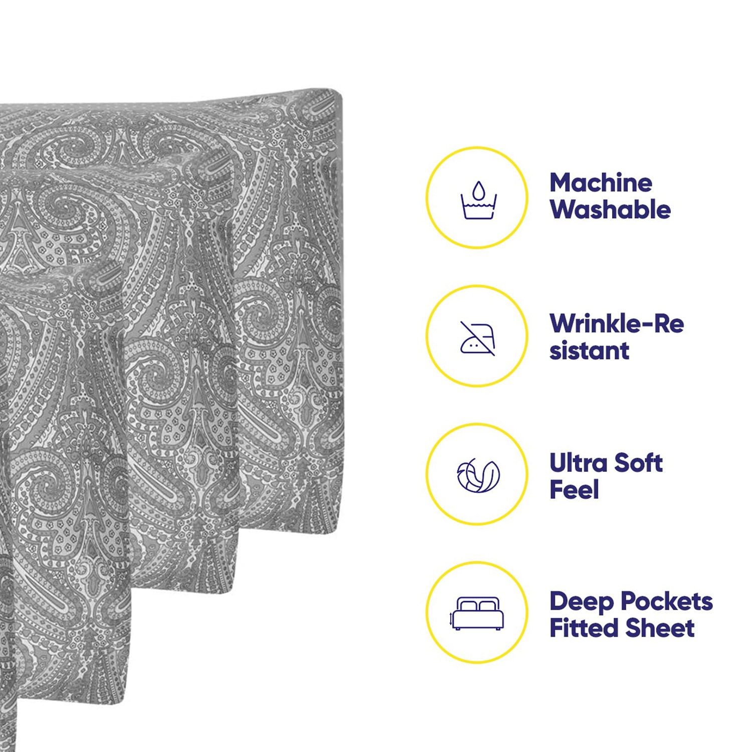 Sweet Home Collection 1500tc Deep Pocket Sheet Set