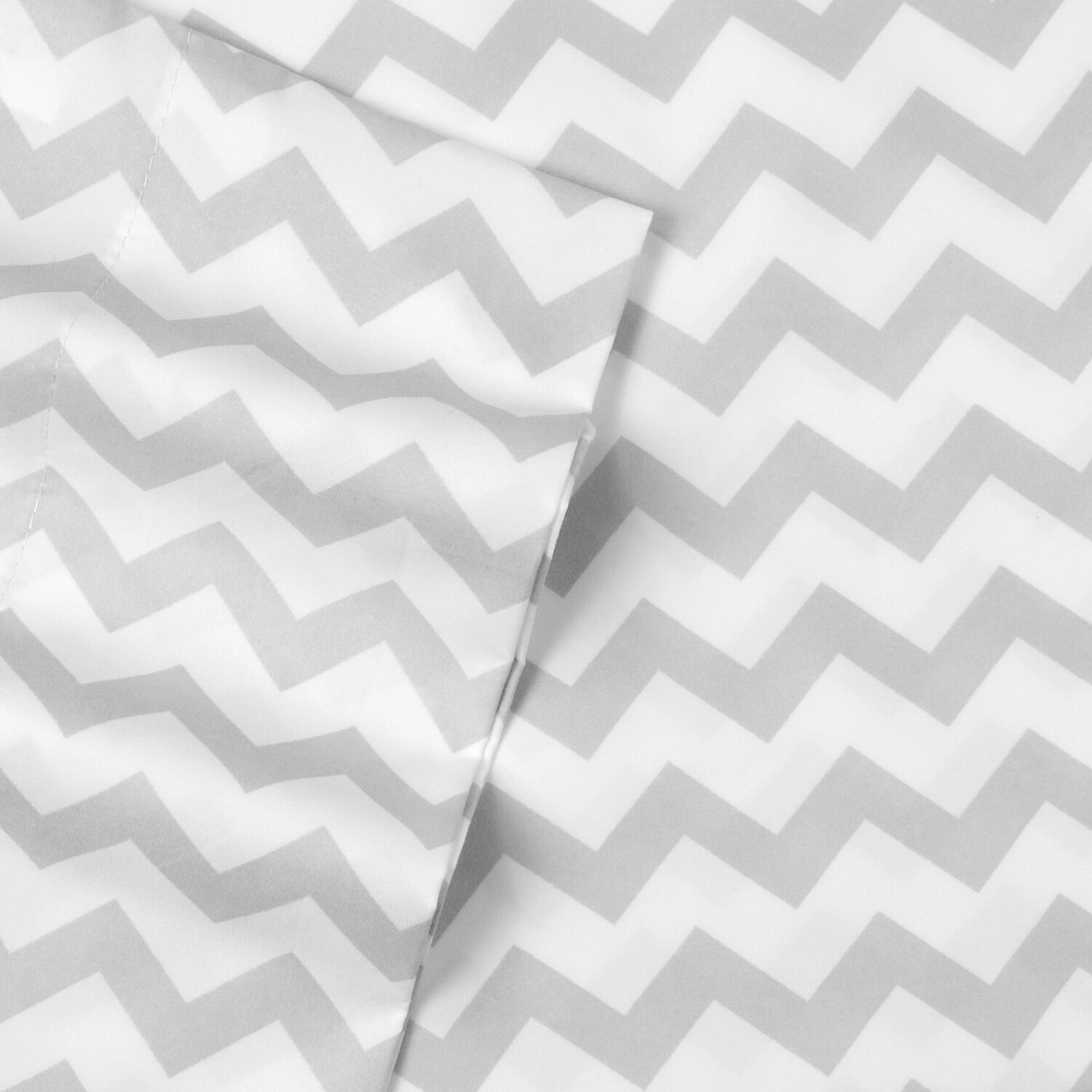 Sweet Home Collection™ 6 Piece Chevron Printed Gray Sheet Set, Deluxe Ultra Soft 1500 Series, Double Brushed Microfiber