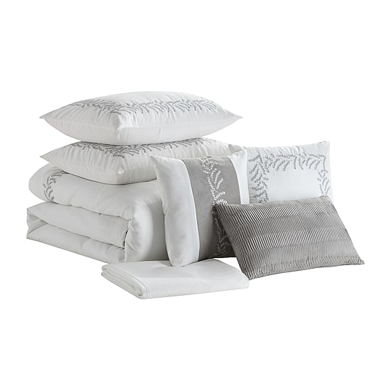 Sweet Home Collection™ Salerno 7 Piece Suede Elegant Bedding Set