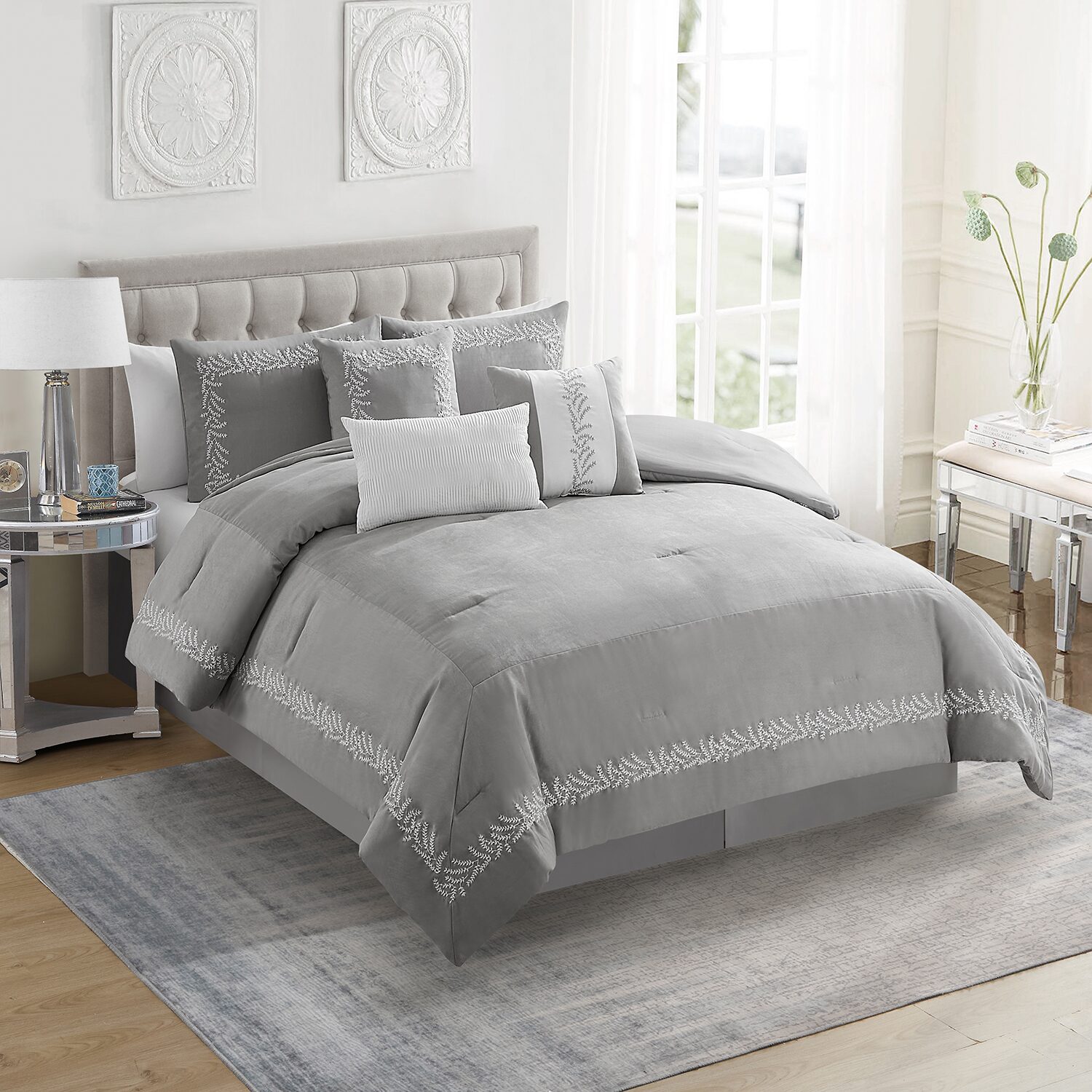 Sweet Home Collection™ Salerno 7 Piece Suede Elegant Bedding Set