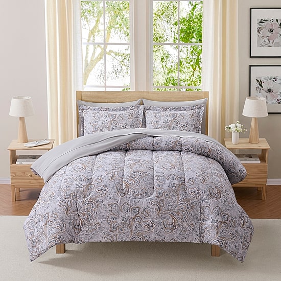 Sweet Home Collection™ Watercolor Paisley 7 Piece Bed In a Bag Set