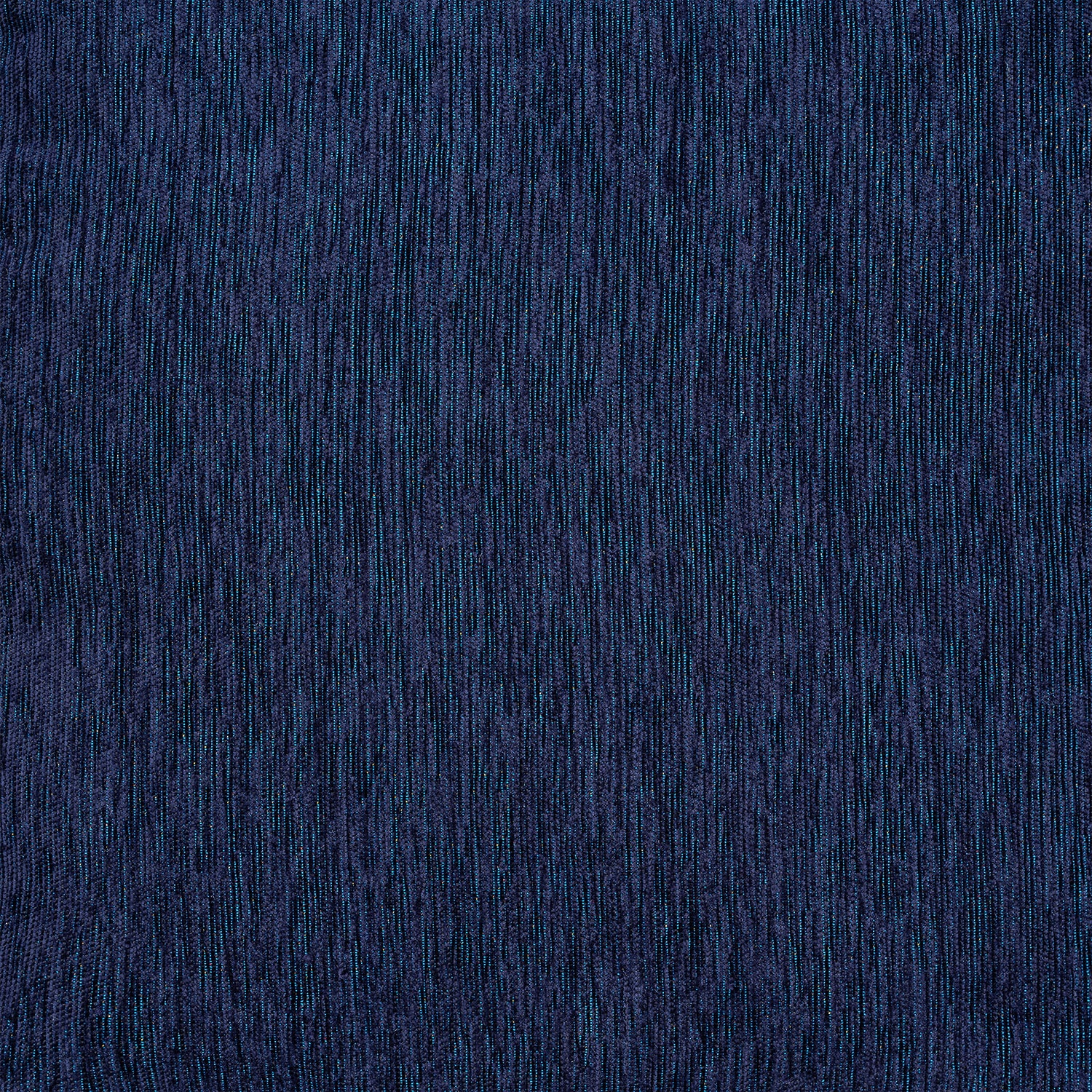 LR Home Victoria 18" Power-Loomed Polyester Blend Pouf in Navy Blue