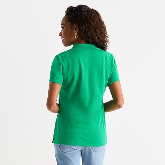 St. John's Bay Womens Short Sleeve Polo Shirt