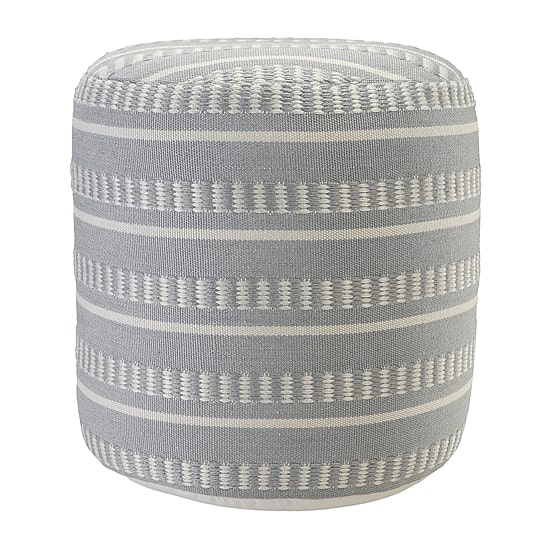 LR Home Belgravia 20" Handmade Polyester Pouf