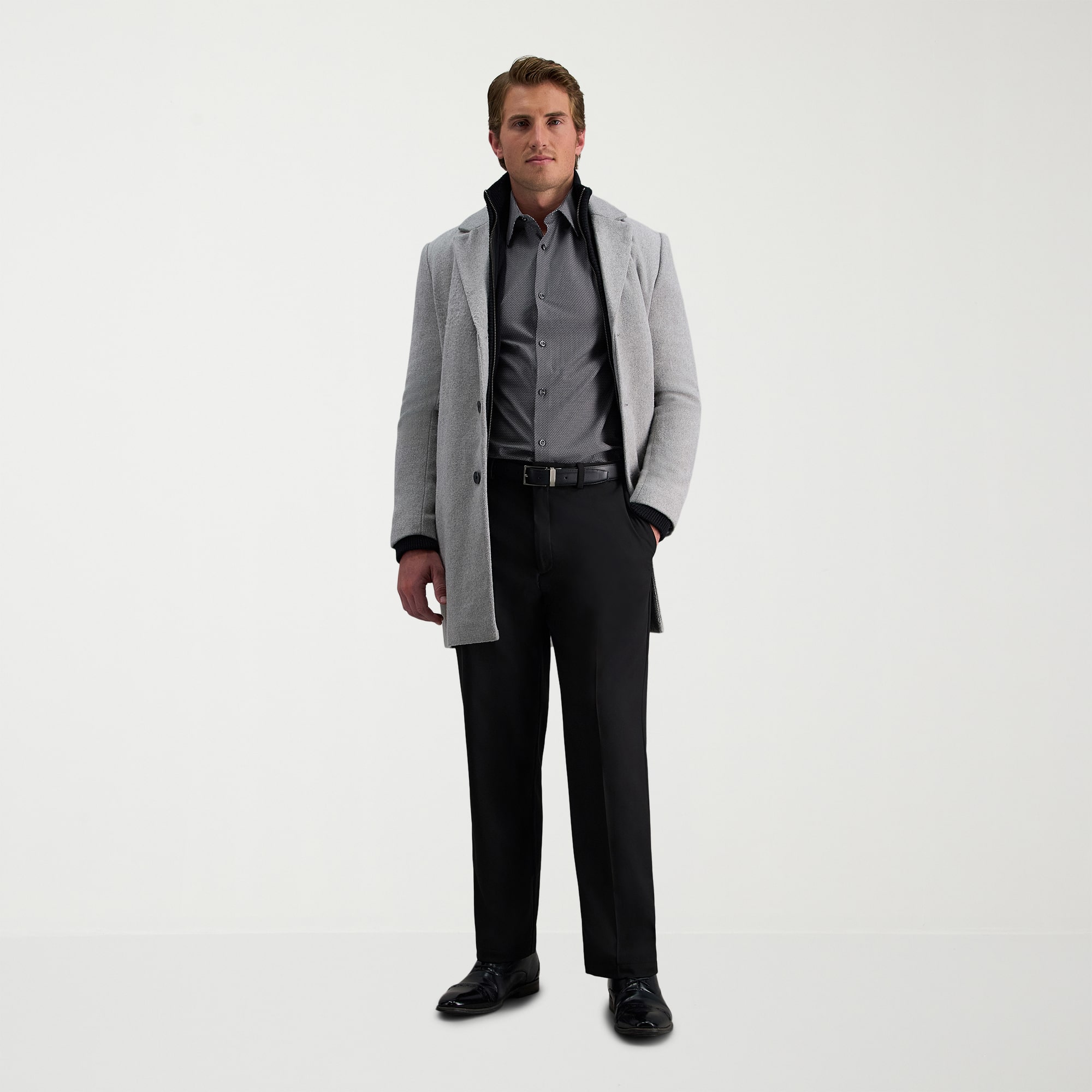 Haggar Cool 18 Pro Mens Classic Fit Flat Front Pant