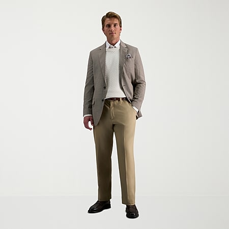 haggar eclo stria classic fit flat front dress pants Men's Haggar Eclo Stria Classic-Fit Flat-Front Dress Pants, Size: 34X34, Grey