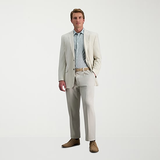 Haggar Cool 18 Pro Mens Classic Fit Pleated Pant