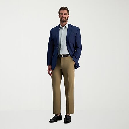 haggar eclo stria classic fit flat front dress pants Men's Haggar Eclo Stria Classic-Fit Flat-Front Dress Pants, Size: 34X34, Grey