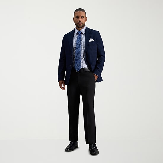 Haggar Premium Comfort Mens Classic Fit Dress Flat Front Pant