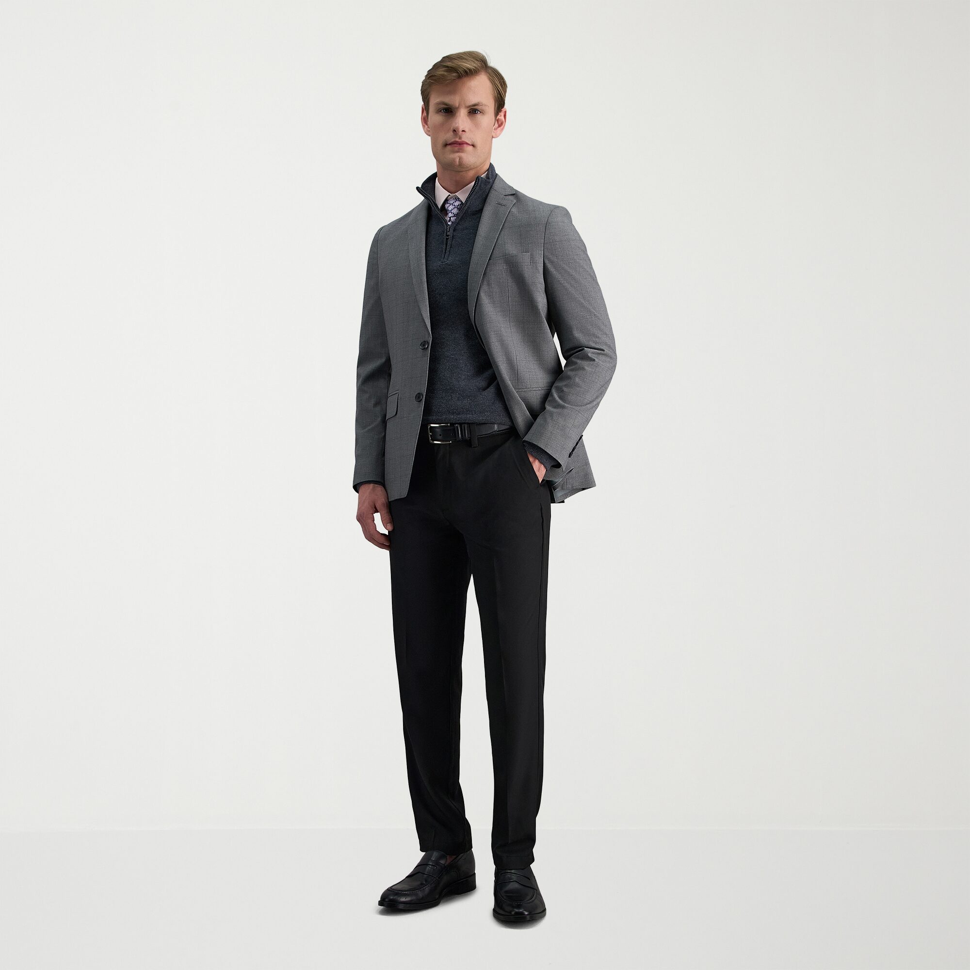 Haggar Cool 18 Pro Mens COMFORT WAISTBAND Slim Fit Flat Front Pant