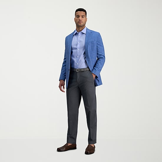 Haggar Iron Free Premium Khaki Mens Classic Fit Flat Front Pant