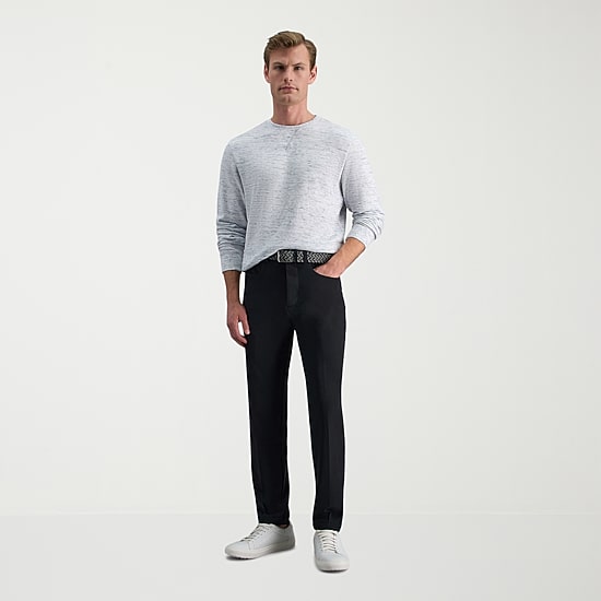 Haggar The Active Series 5 Pocket Mens Comfort Waistband Slim Fit Flat Front Pant