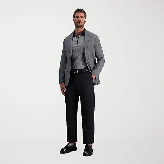Haggar Cool Right Performance Flex Mens Classic Fit Flat Front Pant
