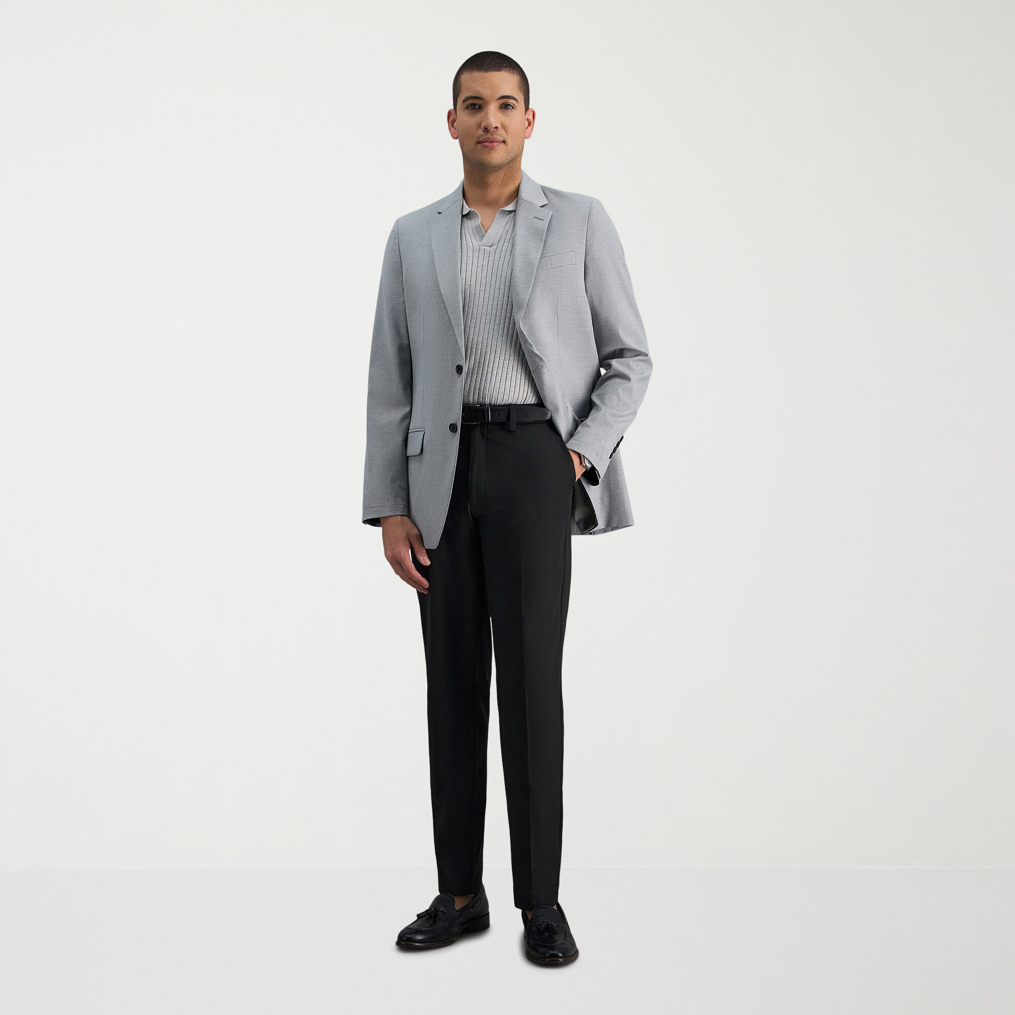 Haggar Cool Right Performance Flex Mens COMFORT WAISTBAND Slim Fit Flat Front Pant