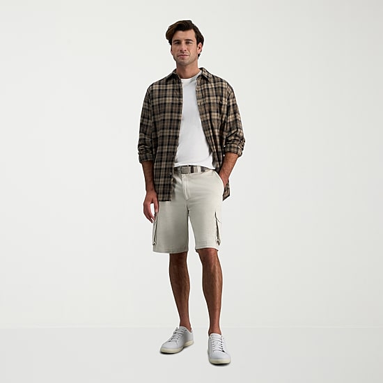 Haggar Stretch Comfort Cargo Stretch Tech Mens 10" Stretch Fabric Cargo Short