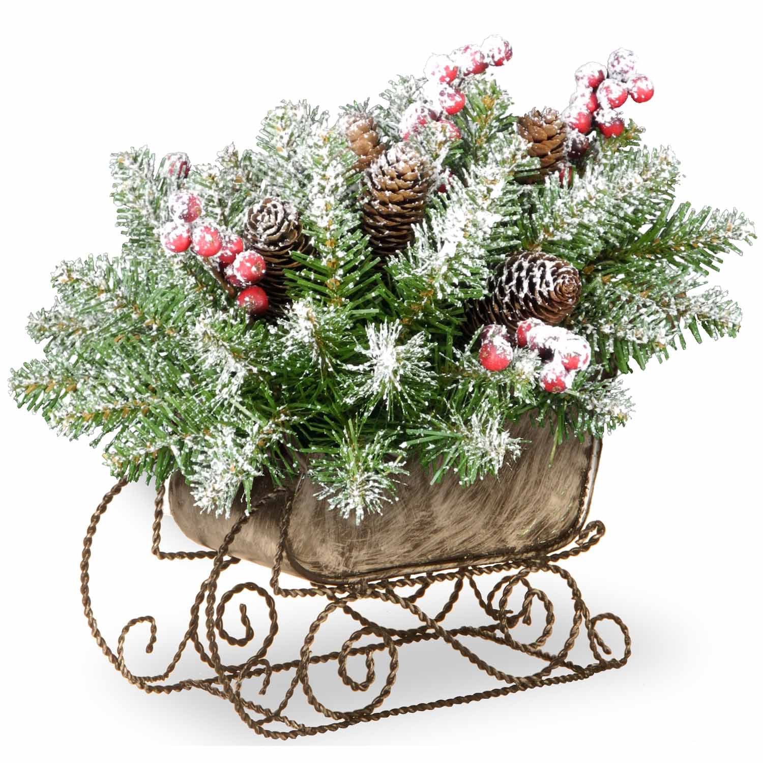 National Tree Co 10" Dunhill Fir Sleigh