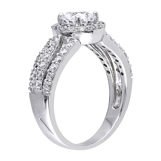 Womens 3 1/4 CT. Cubic Zirconia Sterling Silver Engagement Ring
