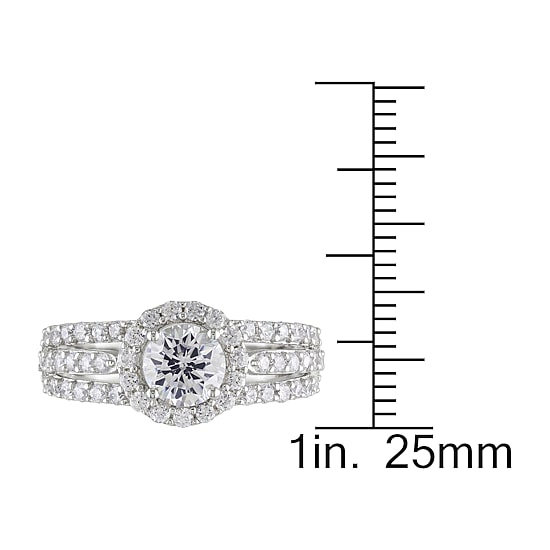 Womens 3 1/4 CT. Cubic Zirconia Sterling Silver Engagement Ring