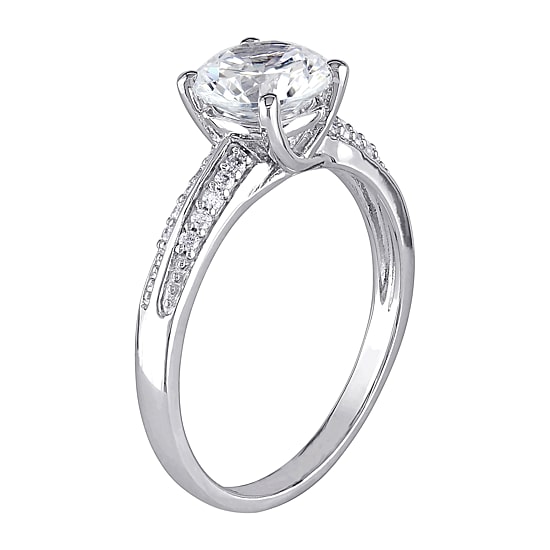 Womens 3 3/4 CT. Cubic Zirconia Sterling Silver Engagement Ring