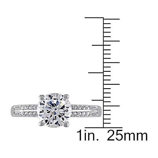 Womens 3 3/4 CT. Cubic Zirconia Sterling Silver Engagement Ring