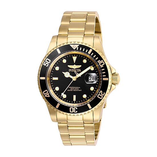 Invicta Pro Diver Mens Gold Tone Stainless Steel Bracelet Watch 26975