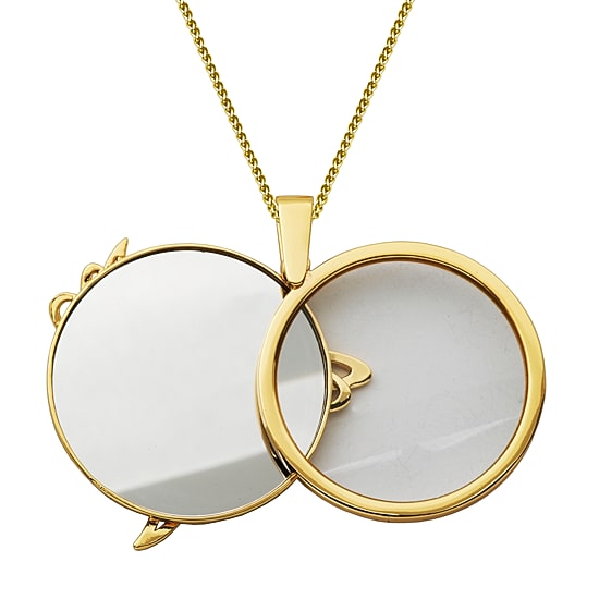 5X Magnifying Dove Womens 1 CT. T.W. Cubic Zirconia Pure Silver Over Brass Cross Pendant Necklace