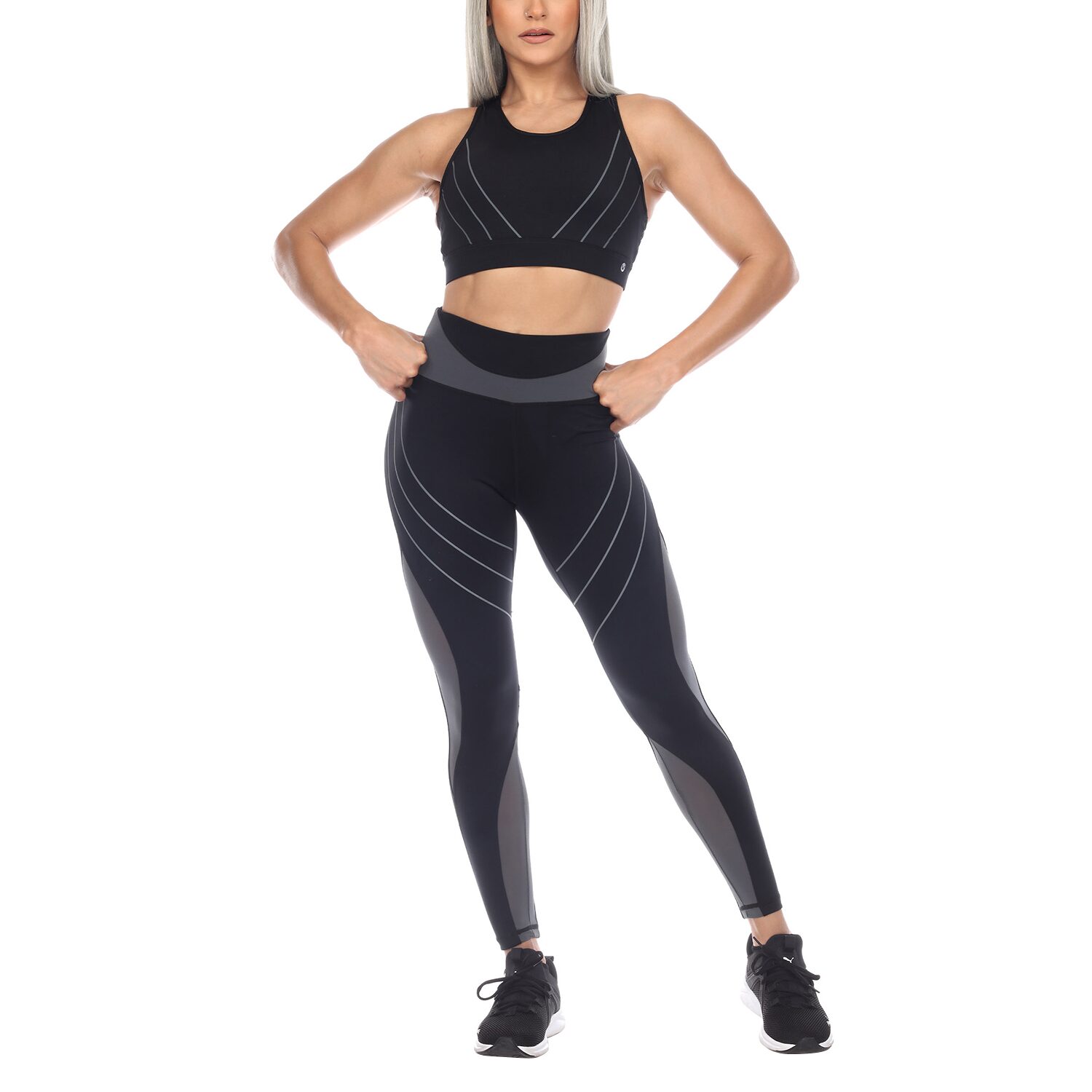 White Mark Womens High Rise 26" Full Length Leggings