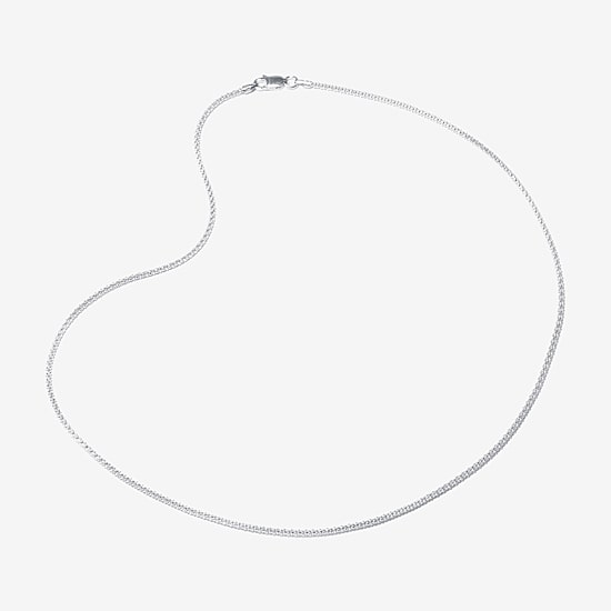Silver Treasures Made In Italy Womens Sterling Silver 16 Inch Popcorn Chain Necklace