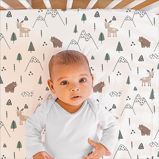 The Peanutshell Woodland Camo 3-pc. Crib Bedding Set
