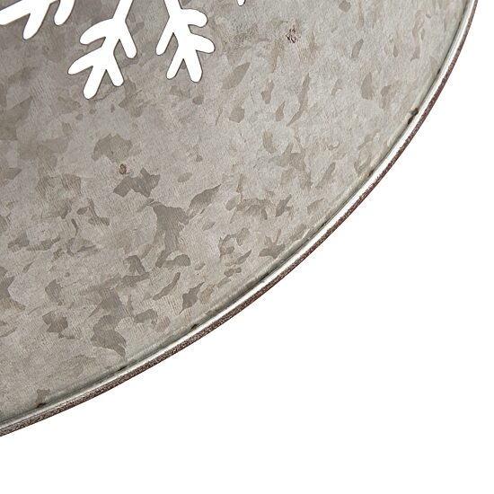 Glitzhome Snowflake With Light String Metal Christmas Tree Collar