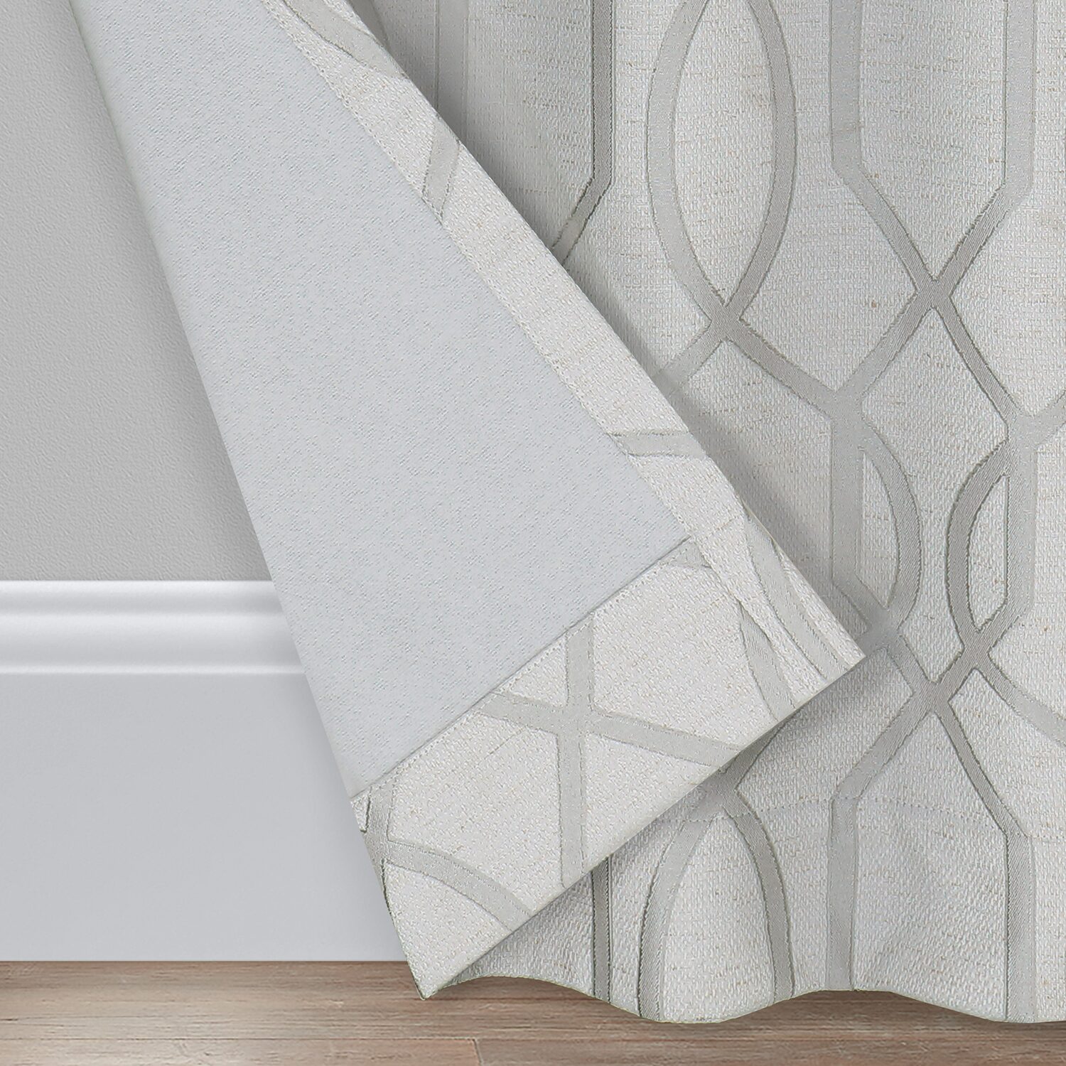 Eclipse Ambiance Lattice Draft Stopper Grommet Top Energy Saving 100% Blackout Single Curtain Panel