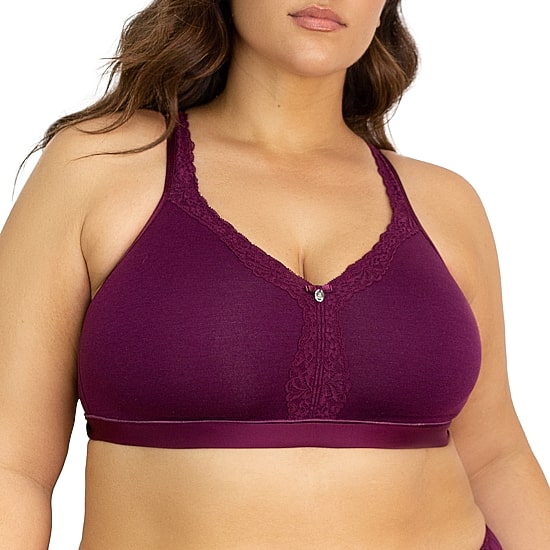 Curvy Couture Cotton Luxe Unlined Underwire Bra-1010