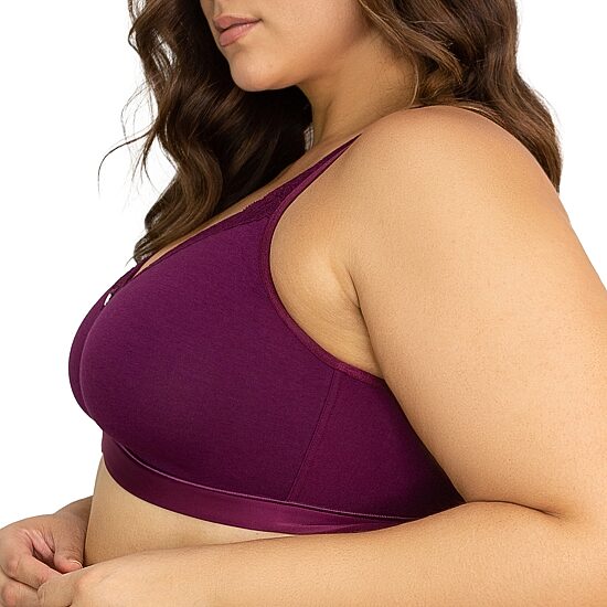 Curvy Couture Cotton Luxe Unlined Underwire Bra-1010