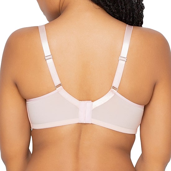 Curvy Couture Sheer Mesh Full Coverage Unlined Underwire Bra - 1311