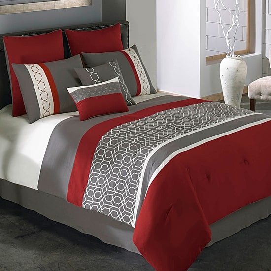 Riverbrook Home Cypress 8-pc. Midweight Embroidered Comforter Set