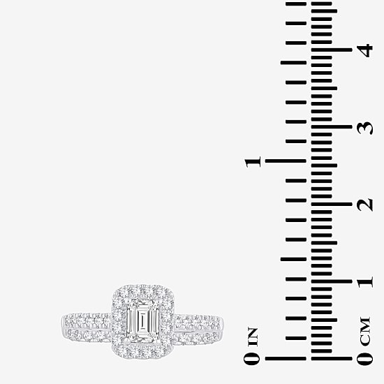 Signature By Modern Bride Womens 1 CT. T.W. (H-I / SI1-SI2) Lab-Grown Diamond Cushion Halo Bridal Set in 10K or 14K Gold