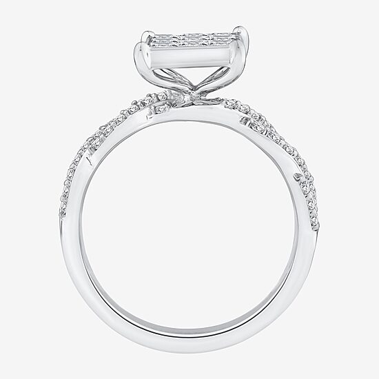 Womens 1 CT. T.W. Natural White Diamond 10K Gold Engagement Ring