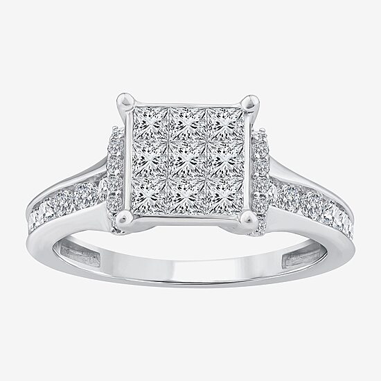Womens 1 1/4 CT. T.W. Natural White Diamond 10K Gold Engagement Ring