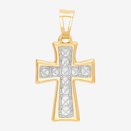 Womens 14K Gold Cross Pendant