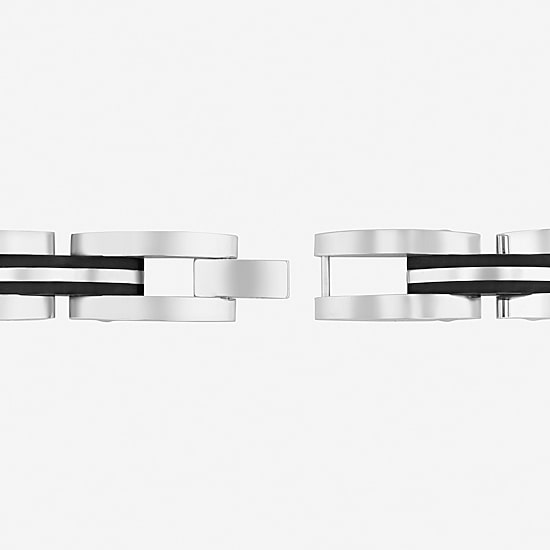 Mens Stainless Steel Solid 8 1/2 Inch Link Bracelet
