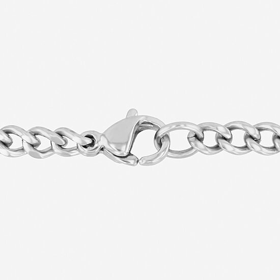 Mens Stainless Steel Cross 24 Inch Pendant Necklace