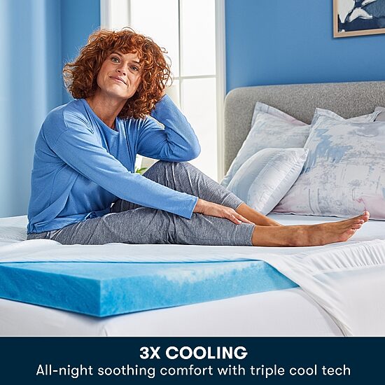 Serta® 3 In Soothing Cool Memory Foam Mattress Topper