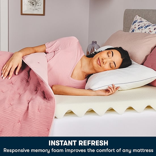 Serta 2.5 In Comfort Boost Memory Foam Mattress Topper