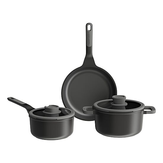 BergHOFF Leo Stone+ Ceramic Non-Stick 5-pc. Cookware Set