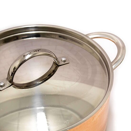BergHOFF Vintage Tri-Ply Stainless Steel Copper Polished 6-pc. Cookware Set