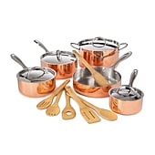BergHOFF Vintage Tri-Ply Stainless Steel Copper Polished 15-pc. Cookware Set