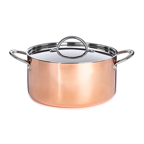 BergHOFF Vintage Tri-Ply Stainless Steel Copper Polished 15-pc. Cookware Set