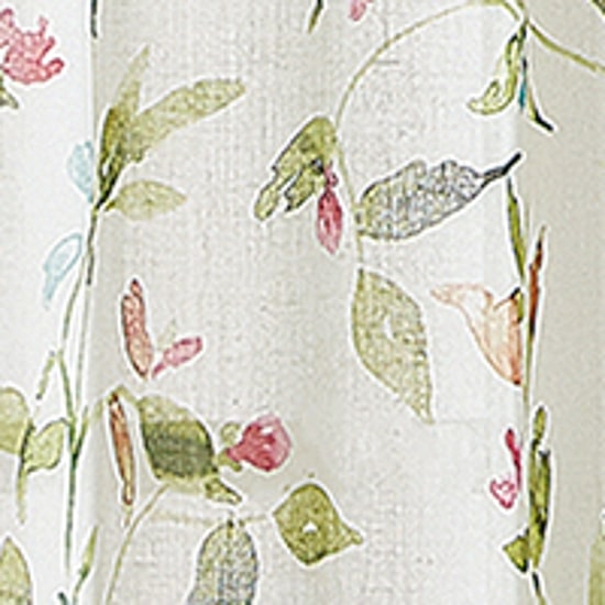 Martha Stewart Kensington Garden Print Rod Pocket Light-Filtering Set of 2 Curtain Panel