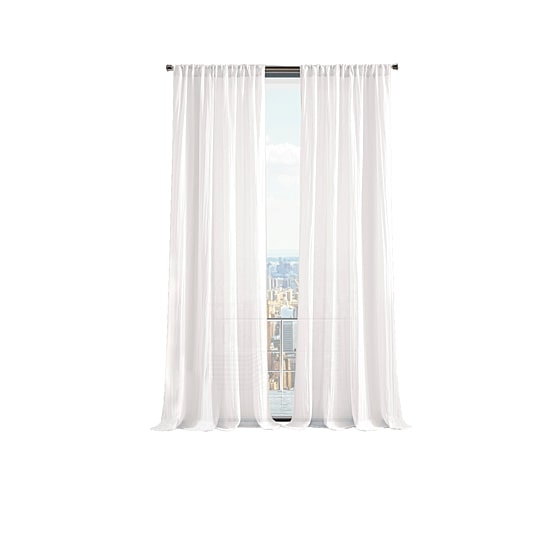 Martha Stewart Crinkle Rod Pocket Sheer Set of 2 Curtain Panel